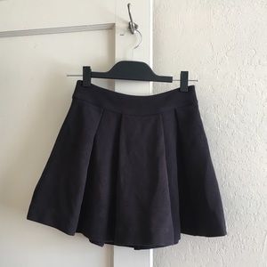 Black Pleated Mini Shirt